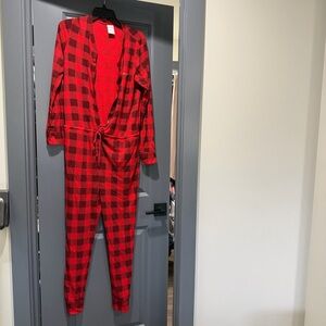 Victoria’s Secret PINK Red Plaid Onesie